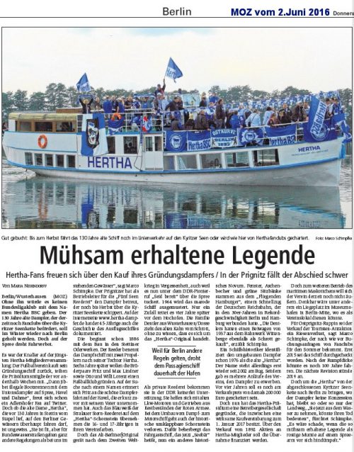 Mühsam erhaltene Hertha Legende