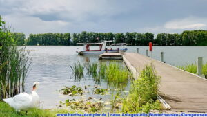Fahrgastschifffahrt Kyritzer Seenkette WUSTERHAUSEN/KLEMPOWSEE - die neue Anlegestelle 2023