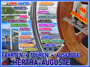 FAHRPLAN CHARTERFAHRTEN HERTHA AUGUSTE HERBST WINTER 2023 2024