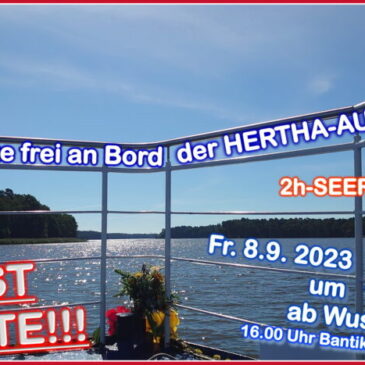 ABENDFAHRT HERTHA AUGUSTE FREITAG 8.9. 2023
