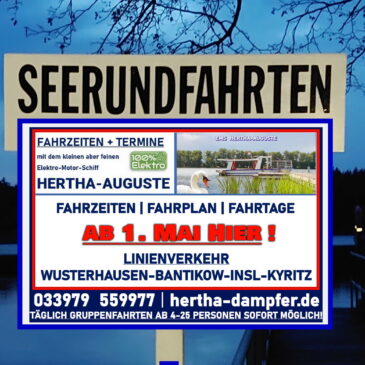 Fahrplan Fahrtage Liniendienst 2024