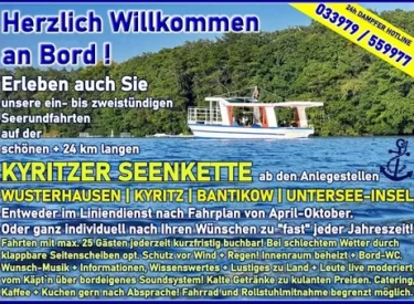 Fahrgastschifffahrt Wusterhausen/Dosse - Kyritzer Seenkette